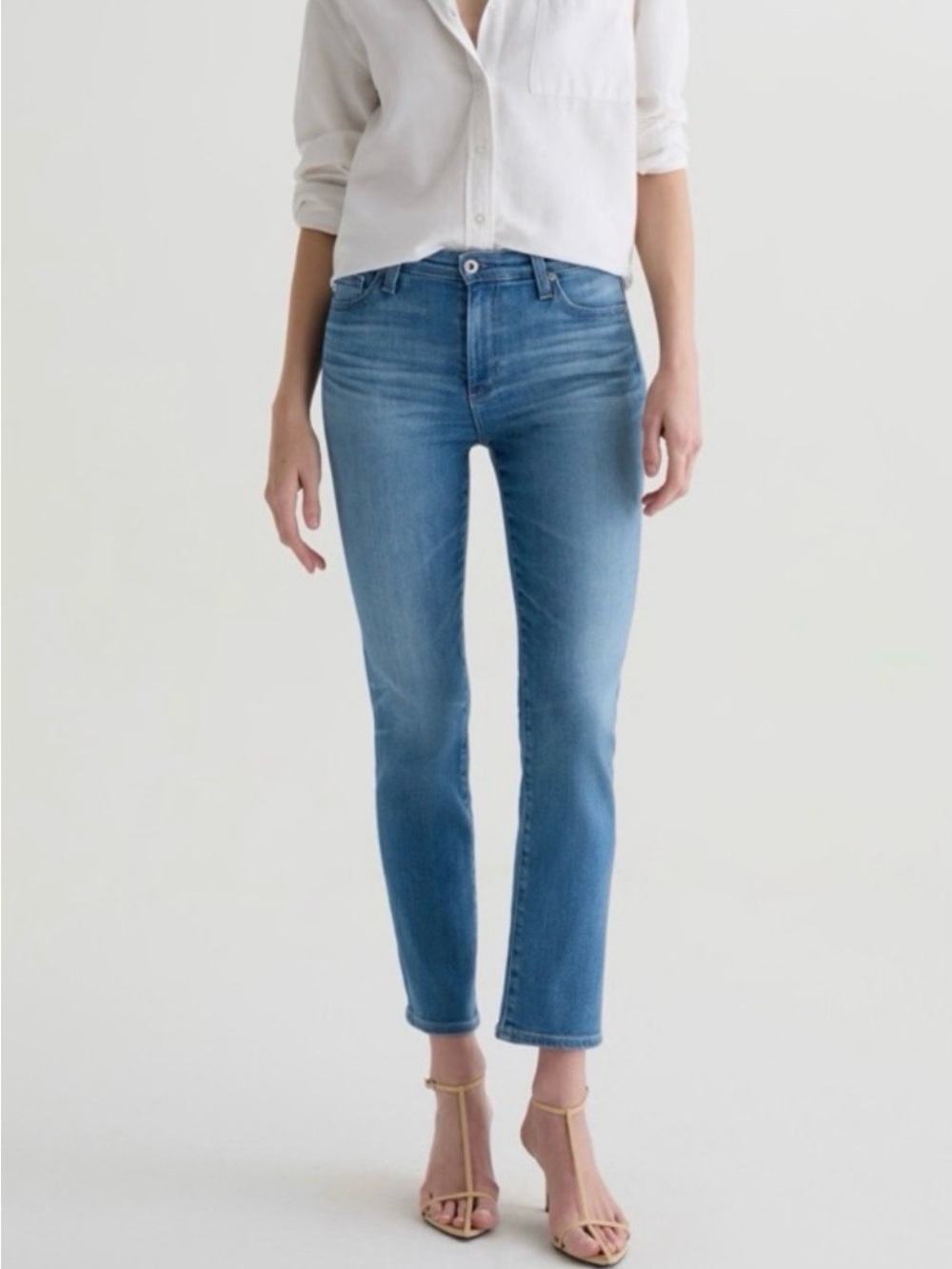 AG Jeans Prima Cigarette Ankle Crop Mid Rise 31